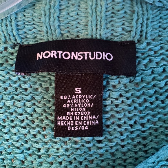 Norton Studio ribbed mint green sweater size S - Picture 7 of 10